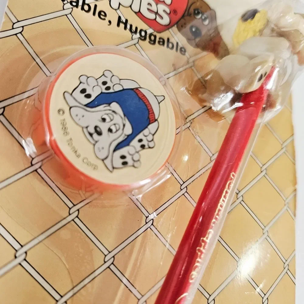 NIB Pound Puppies 1986 Tonka Pencil Dog Topper & Sharpener Set Original Package
